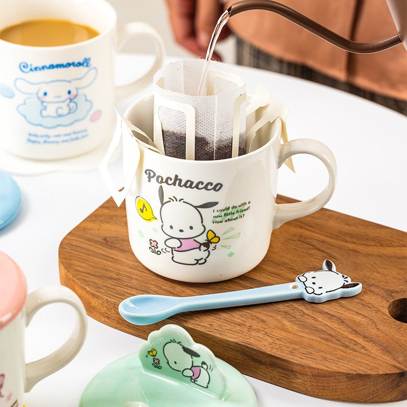 XUX Cute Creative Mug Kuromi Melody Drinking Cup Girl Heart Phone Holder Cup Friend Gift Wholesale