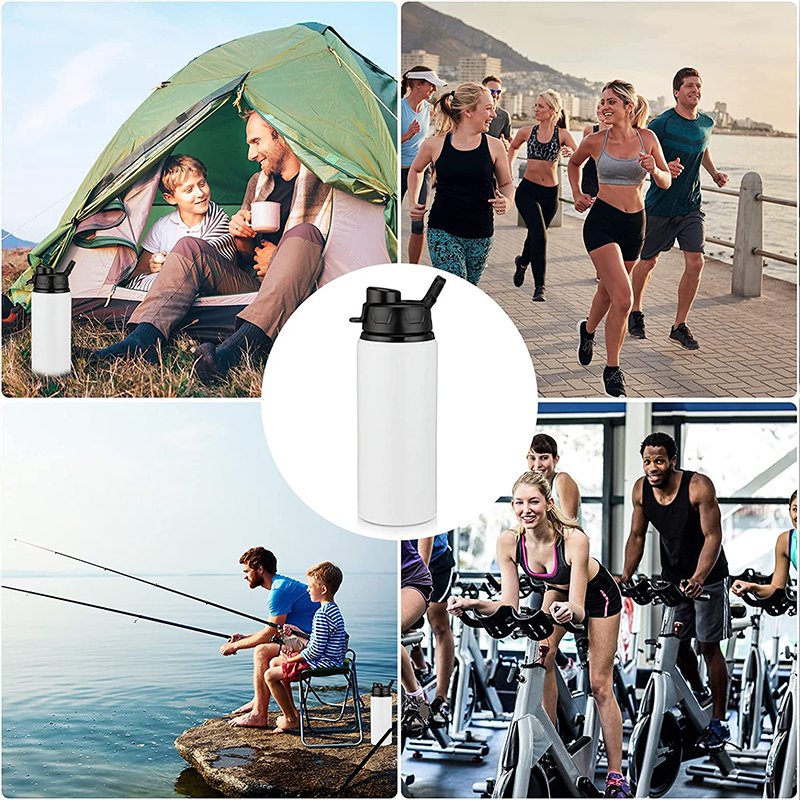 Wholesale Hot Selling Sublimation Aluminium Colorful Big Mouth Outdoor Sports Water Bottle 500ml 600ml 750ml
