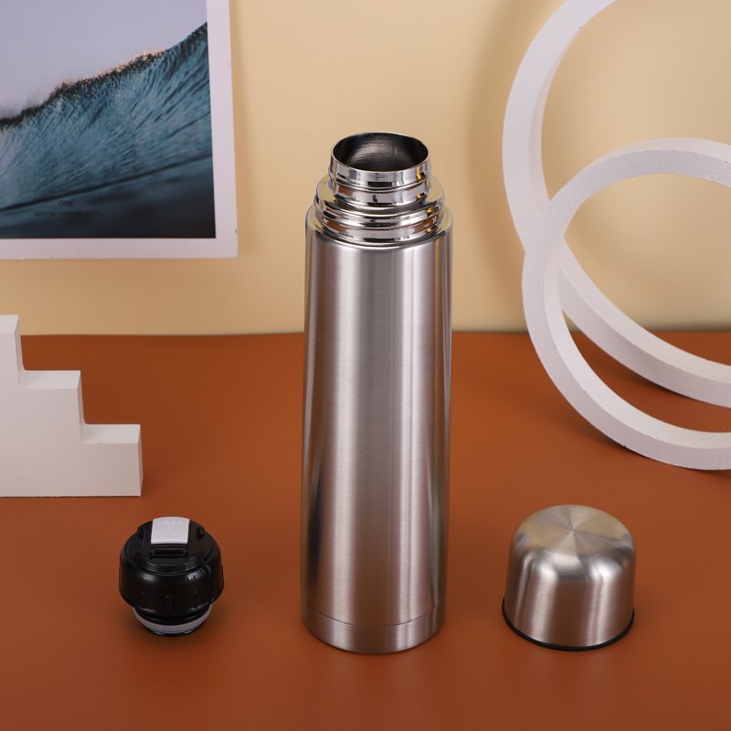 Bullet Shape Drinking Bottle Stainless Steel Double Wall Insulated Vacuum Flask