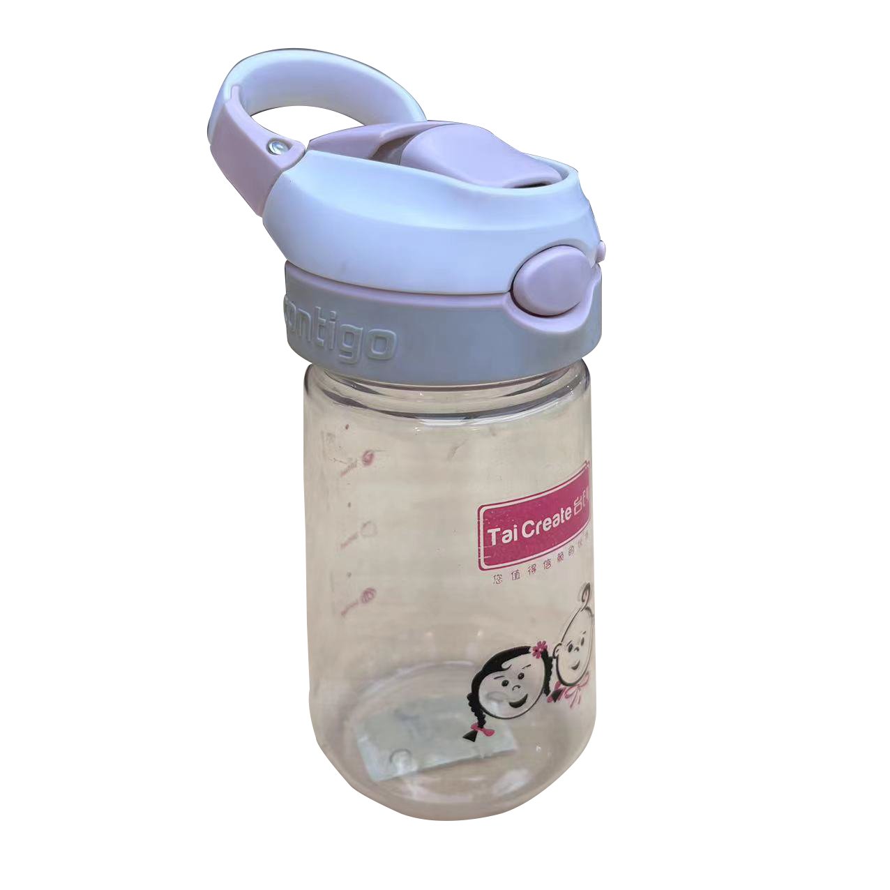 Sports Water Bottle 32oz portable Tritan Leakproof Drinking Bottle with Flip Infuser for Kids Adults One Hand Open