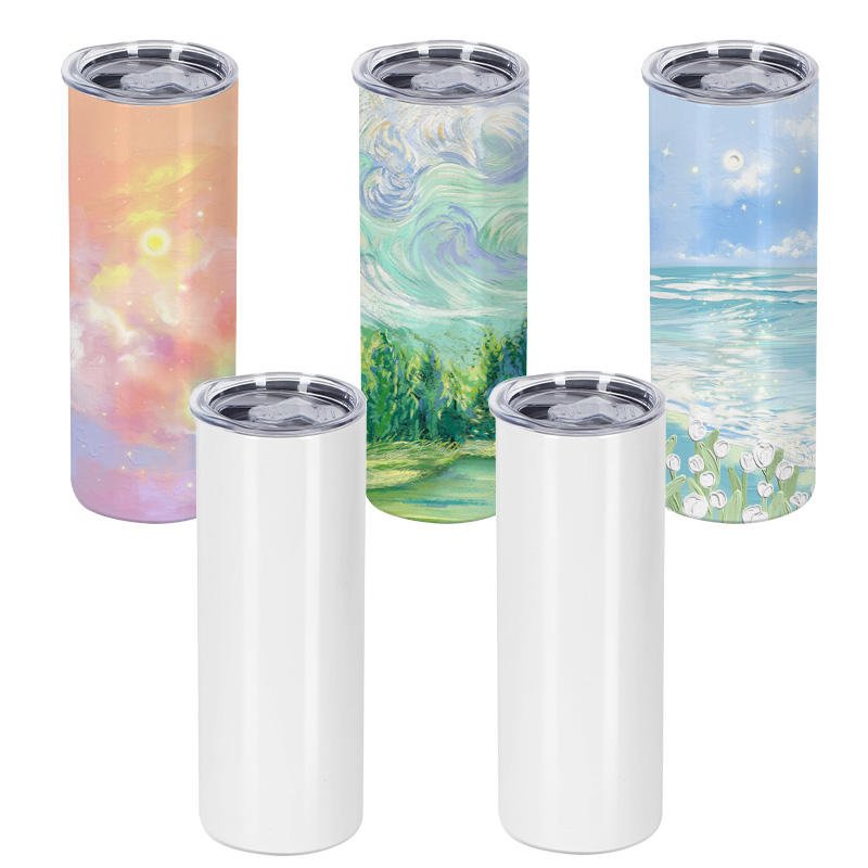 Fast Delivery Straight Straw Coffee Mug 20Oz Double Wall Blanks Sublimation Tumblers With Straw
