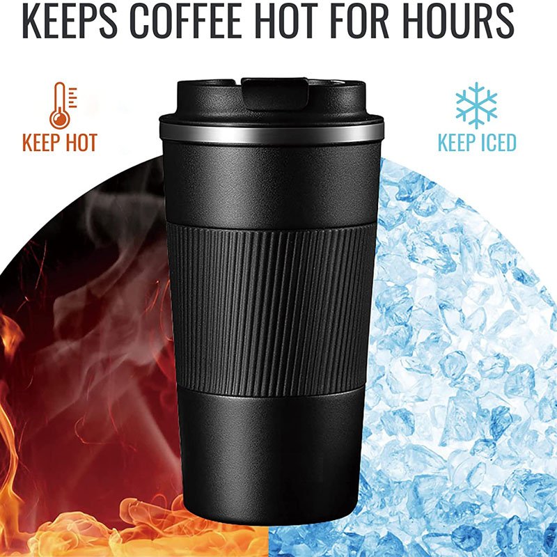 Oem Custom Portable Glass Double Wall Vacuum Stainless Steel Insulated Travel Reusable Coffee Tumbler Mug Cup With Lid