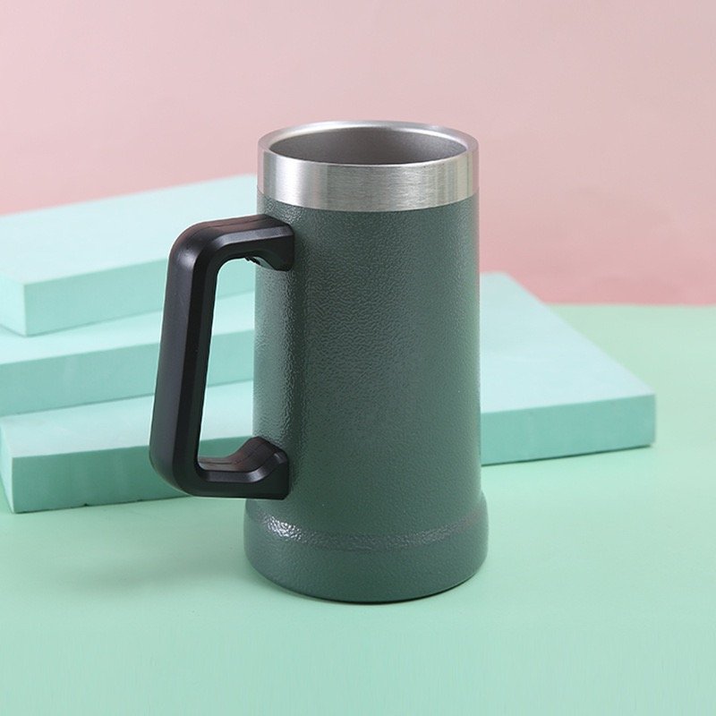 Hot Selling 2024 Custom Logo Double Wall Vacuum Thermos Stainless Steel Stay Chill Cold Beer Pint Mug Cup with Bottle Opener