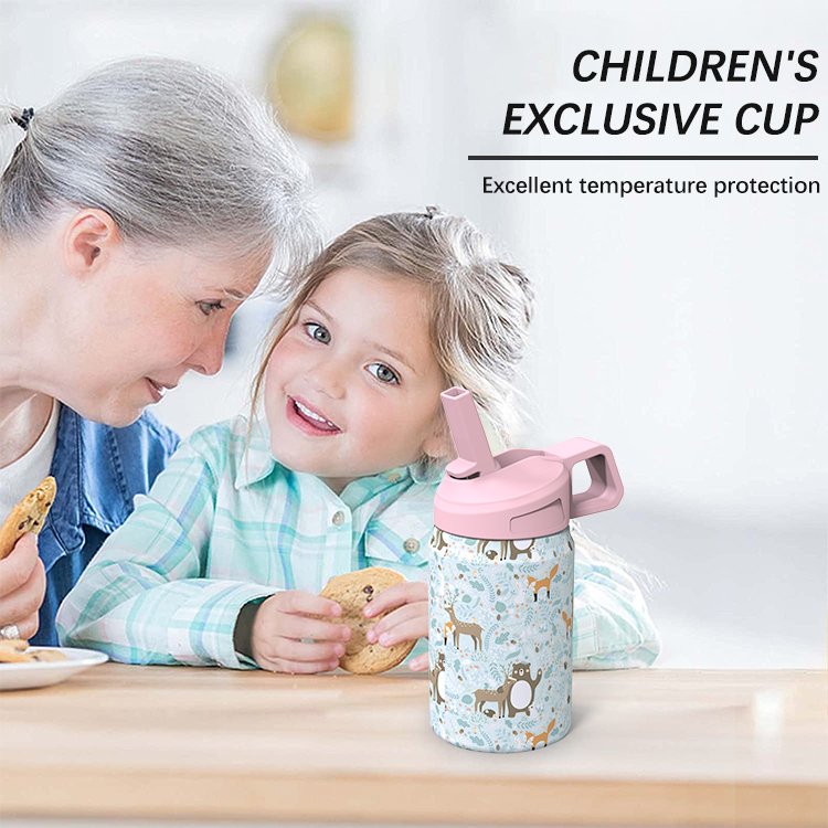 Kids Vibrant Colour Sublimation Stainless Steel Vacuum Flask for Back to School
