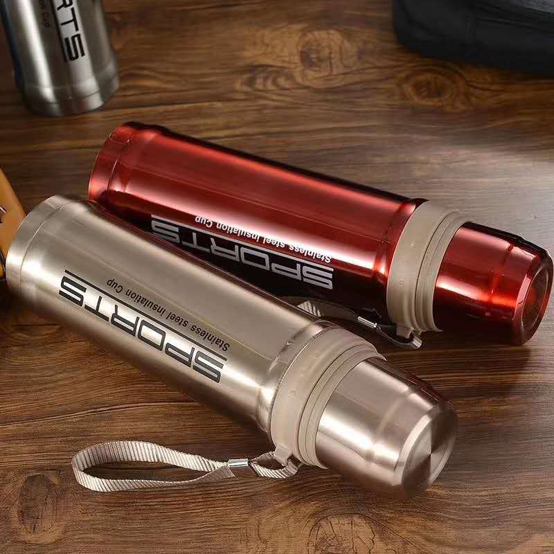 Insulated Vacuum Flask Cupthermos Water Bottle Stainless Steel Double Wall Travel Custom Logo Termos 750ml Black Camping Modern