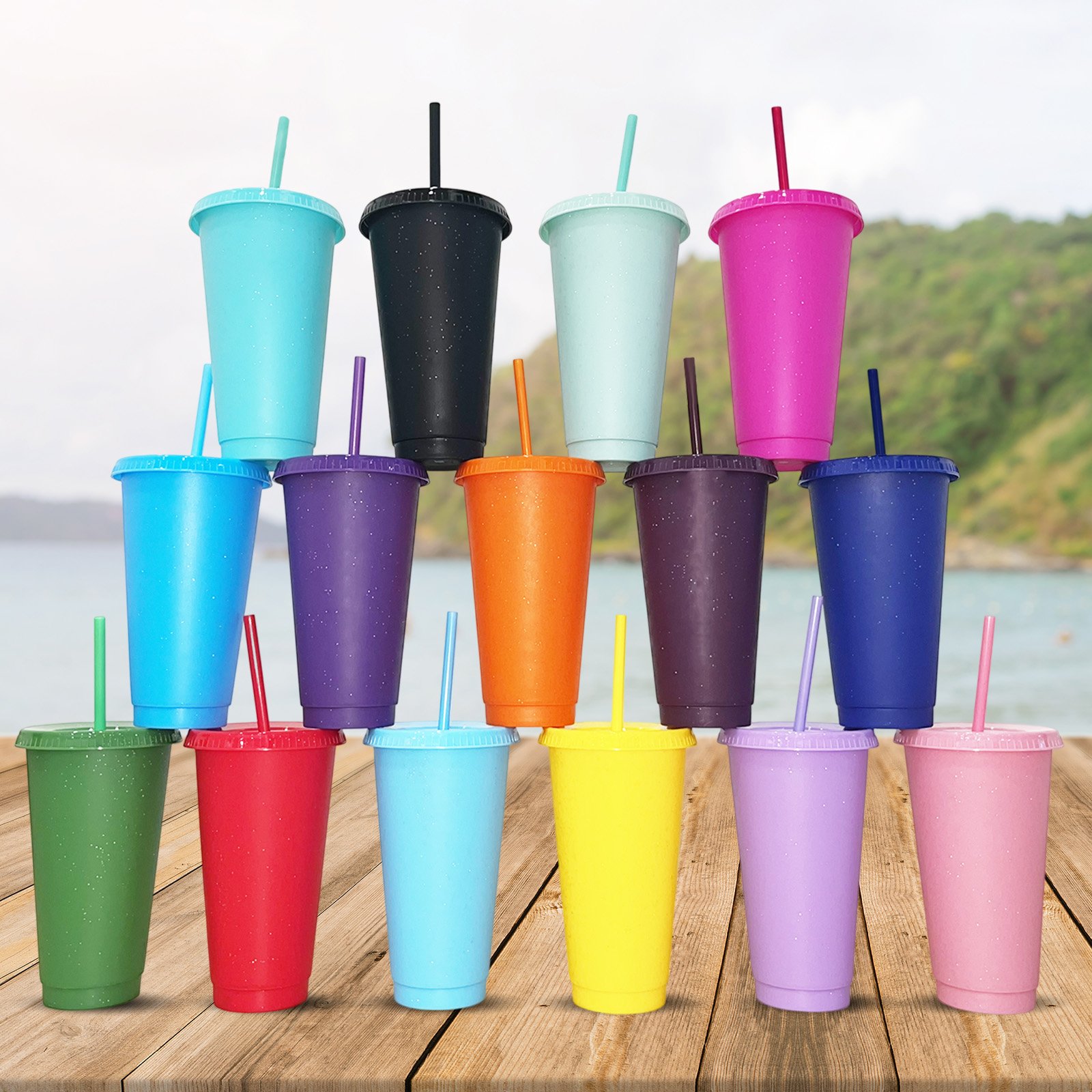 Hot-sale Custom Logo Creative Design of Party Drink Coffee Mugs 500ml 24oz Big Capacity Plastic Water Bottle