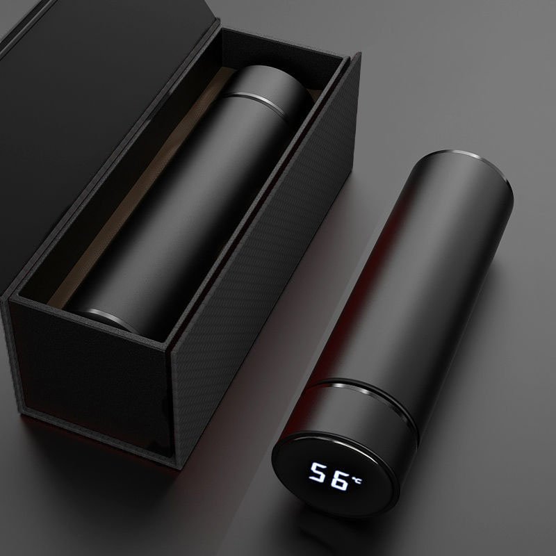 Custom Logo Thermo Digital 500ml Temperature Stainless Steel Tea Infuser Smart Travel Mug Water Bottle Vacuum Flask Gift Set