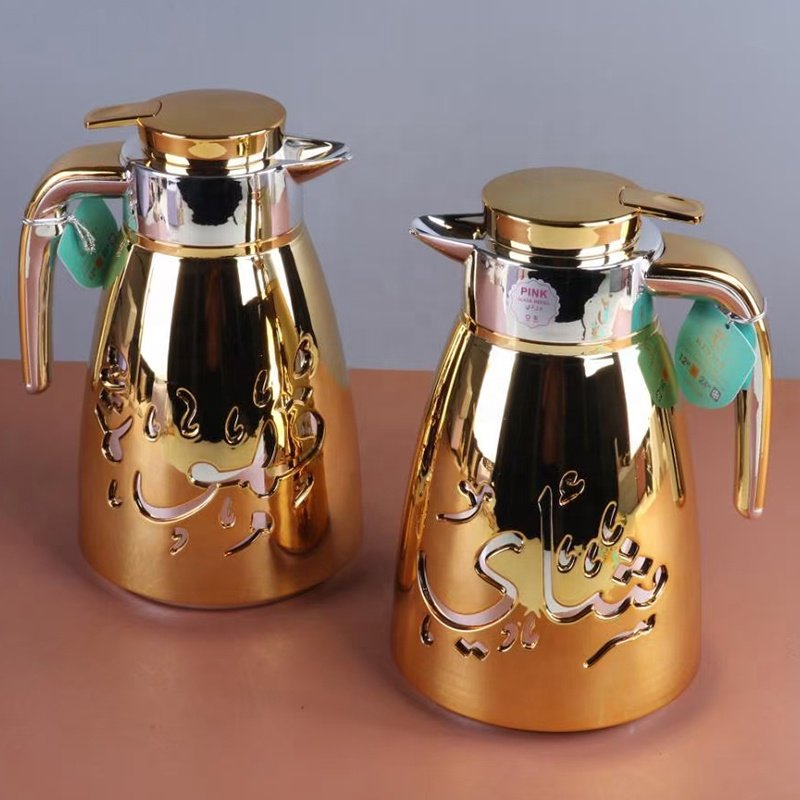 Custom Plastic Flasks 1L Tea Coffee Pot Thermos Arabic Thermoflask Baby Water Termos Inner Glass Insulated Vacuum Flask