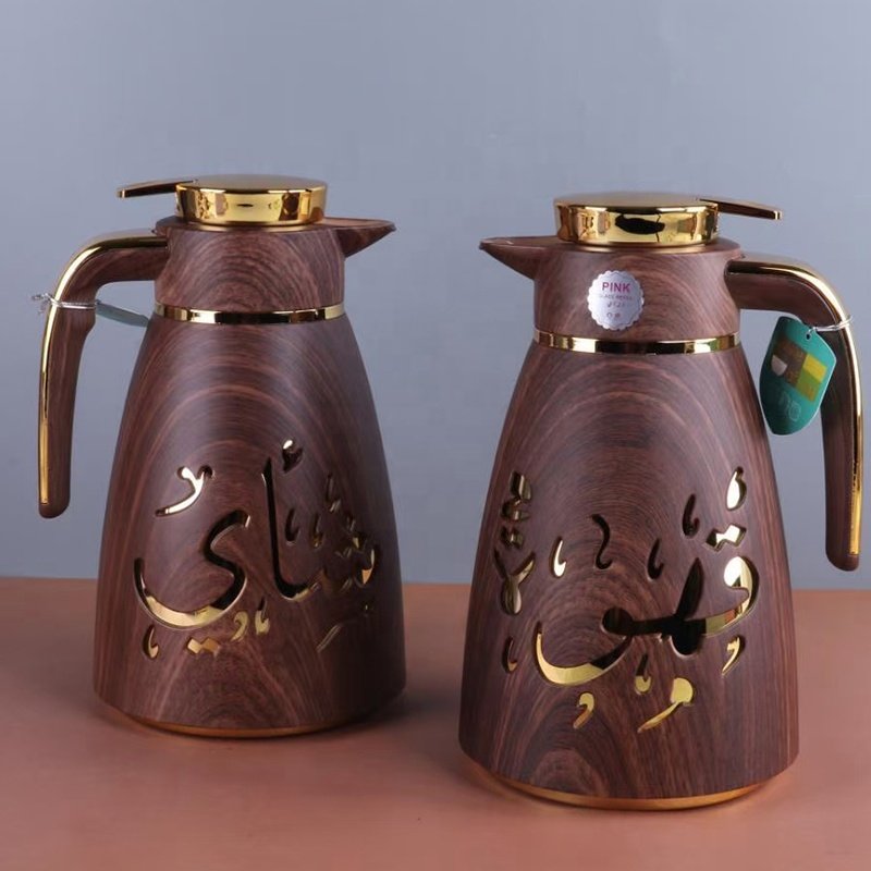Custom Plastic Flasks 1L Tea Coffee Pot Thermos Arabic Thermoflask Baby Water Termos Inner Glass Insulated Vacuum Flask