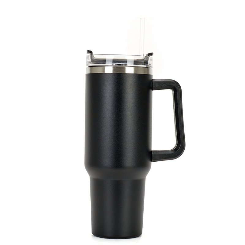40 oz Water Bottle with Handle Insulated Tumbler With Lids Straw Stainless Steel Coffee Tumbler Car Mugs