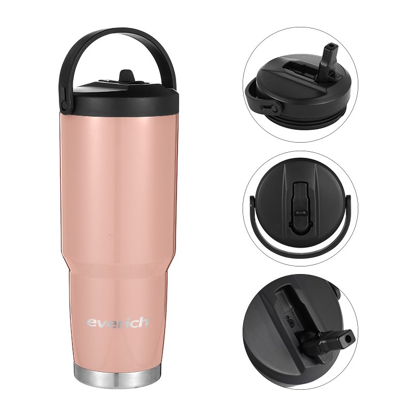 30oz Waterbottles Double-Wall Insulated Special Design Exclusive Flip Straw with For Outdoor and Daily Activity