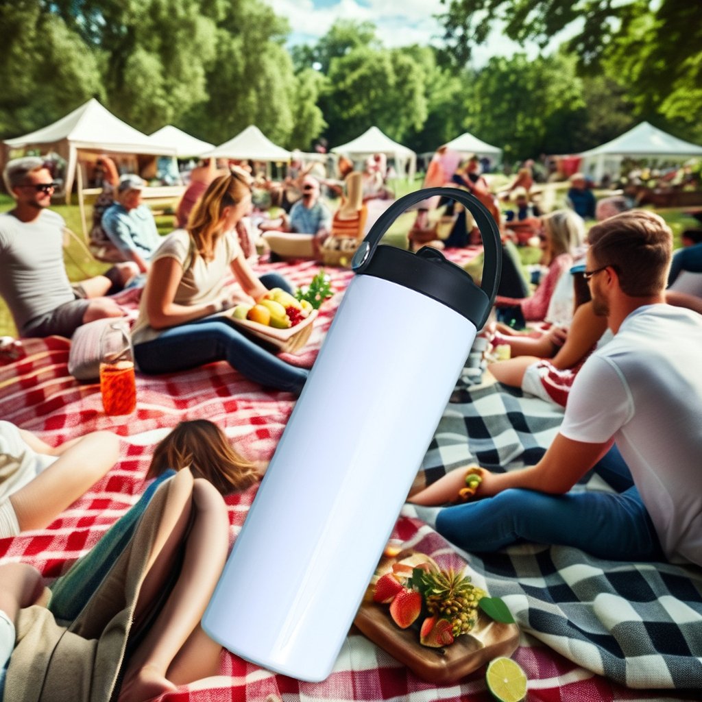 USA 20oz Stainless Steel Vacuum Insulated Straight Tumbler Sublimation Blank Sport Water Bottle with Screw Lid for Camping