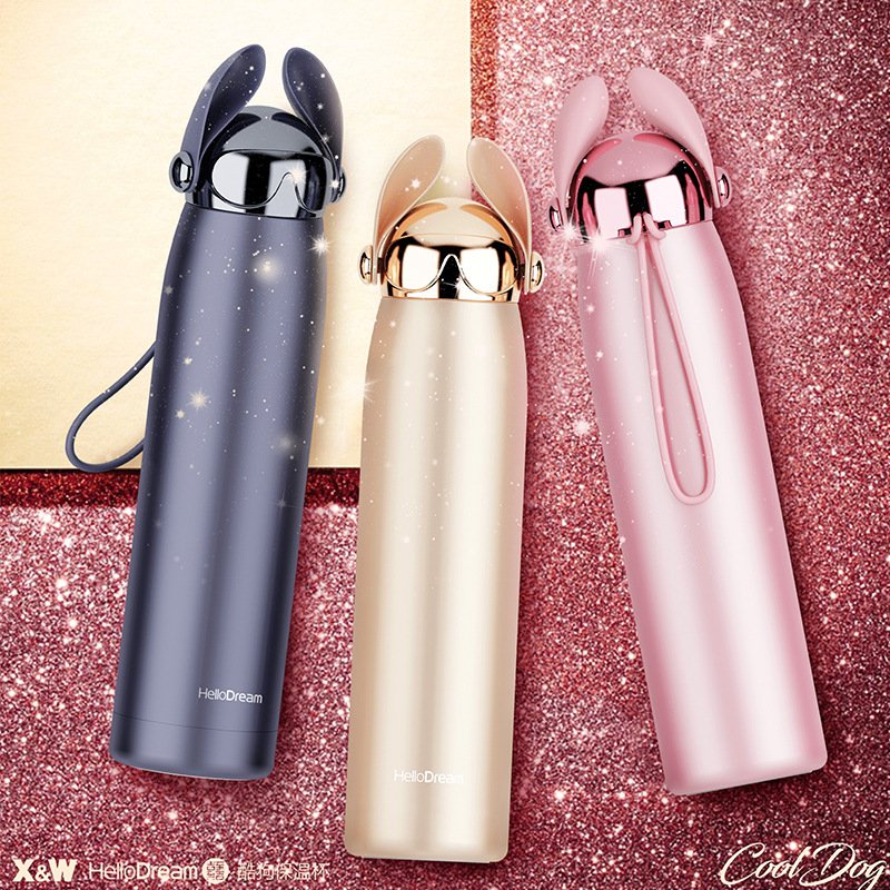 New Style 320ml Creative Cool Dog Portable Stainless Steel Thermos Bottle Flasks Vacuum Flask