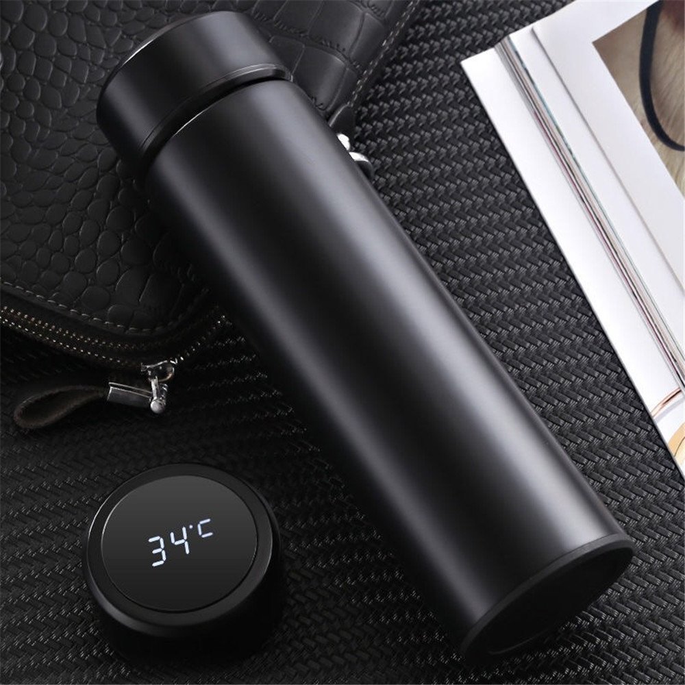 Wholesale Custom Logo 500ml Smart Thermos with Temperature Water Bottle with Printing Logo Custom Packaging Business Gift Box