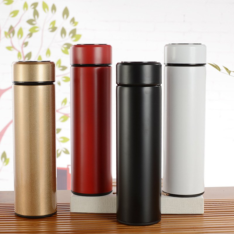 Wholesale Custom Logo 500ml Smart Thermos with Temperature Water Bottle with Printing Logo Custom Packaging Business Gift Box