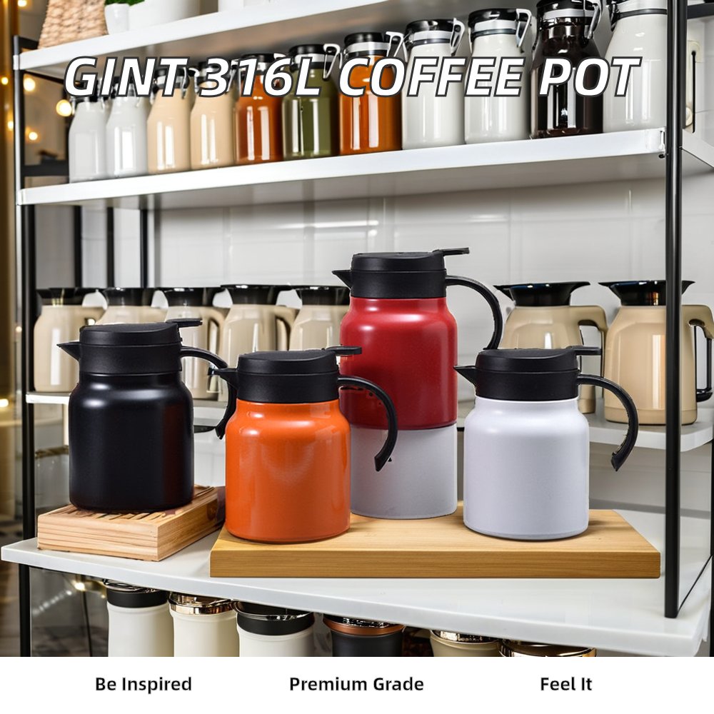 Gint Wholesale Modern Design 316 Stainless Steel Large Capacity Portable Thermos 800ml Coffee Pot for Water for Parties
