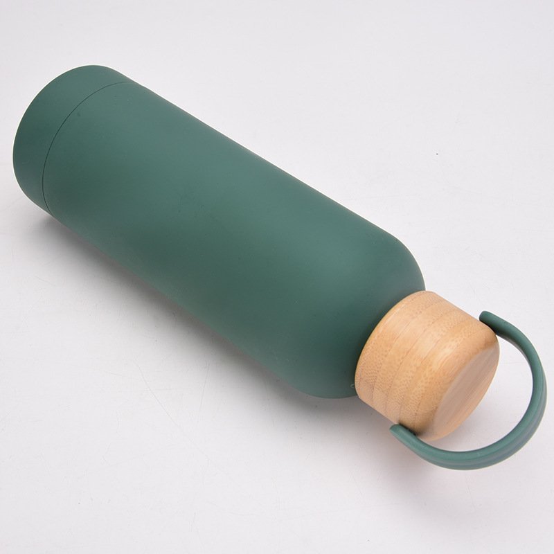 American ins small mouth bamboo lid water bottles Custom 750ml 304 stainless steel Water Bottle logo