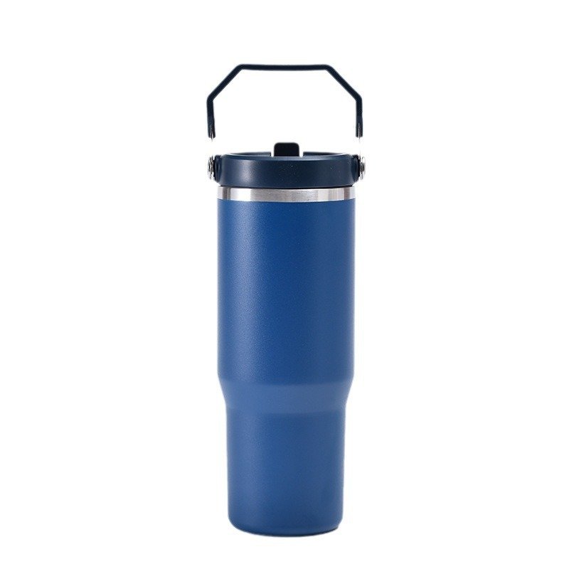 New Arrival 30Oz Coffee Travel Mug Thermal Cup 30O Matte Flip Straw Stainless Steel Tumbler With Handle