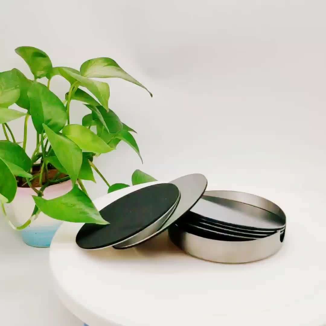 Stainless Steel Round Coaster Cup Coasters Protect Coffee Table from Beer Mugs and Wine Glasses
