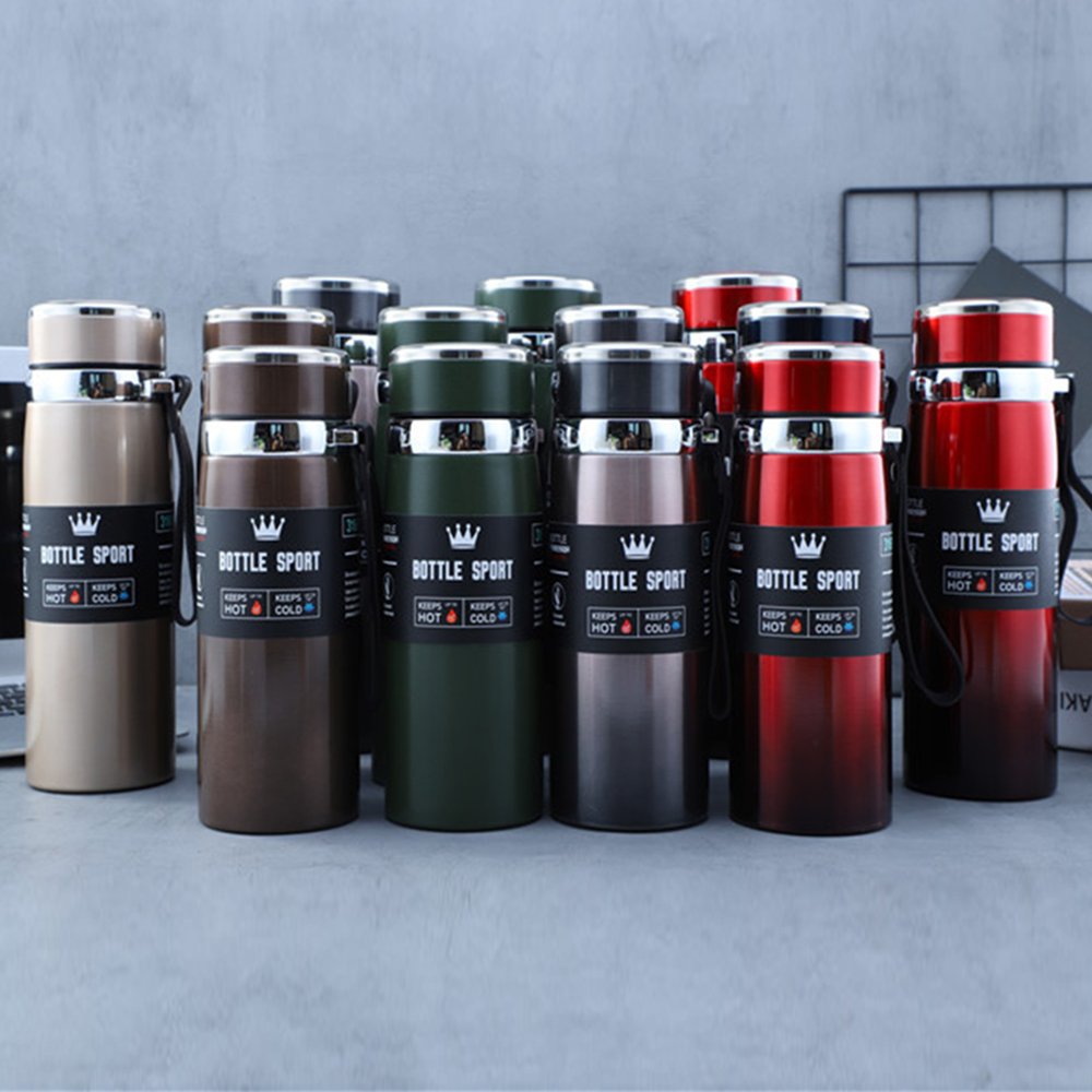 Customized logo 600ml 800ml 1000ml 316 stainless steel travel thermos tumbler vacuum flasks thermoses water bottle