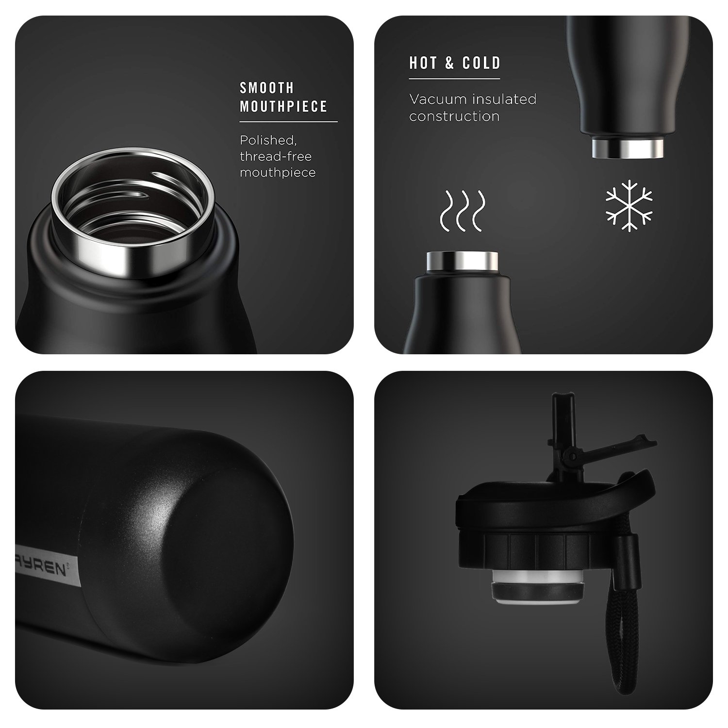 Oem portable 350ml 500ml 700ml stainless steel sport drinking water bottle thermal flask keeps cold &warm