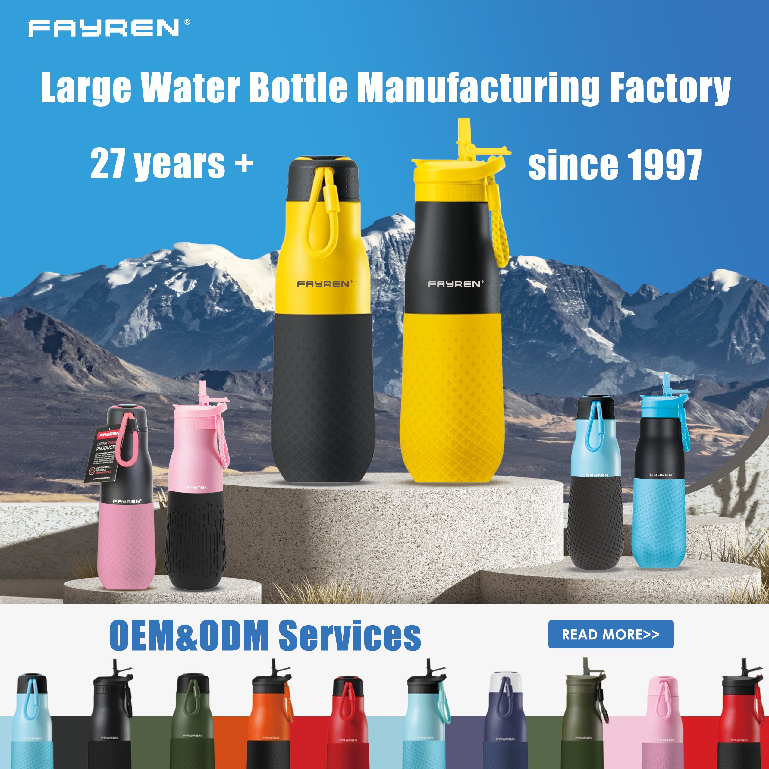 Oem portable 350ml 500ml 700ml stainless steel sport drinking water bottle thermal flask keeps cold &warm