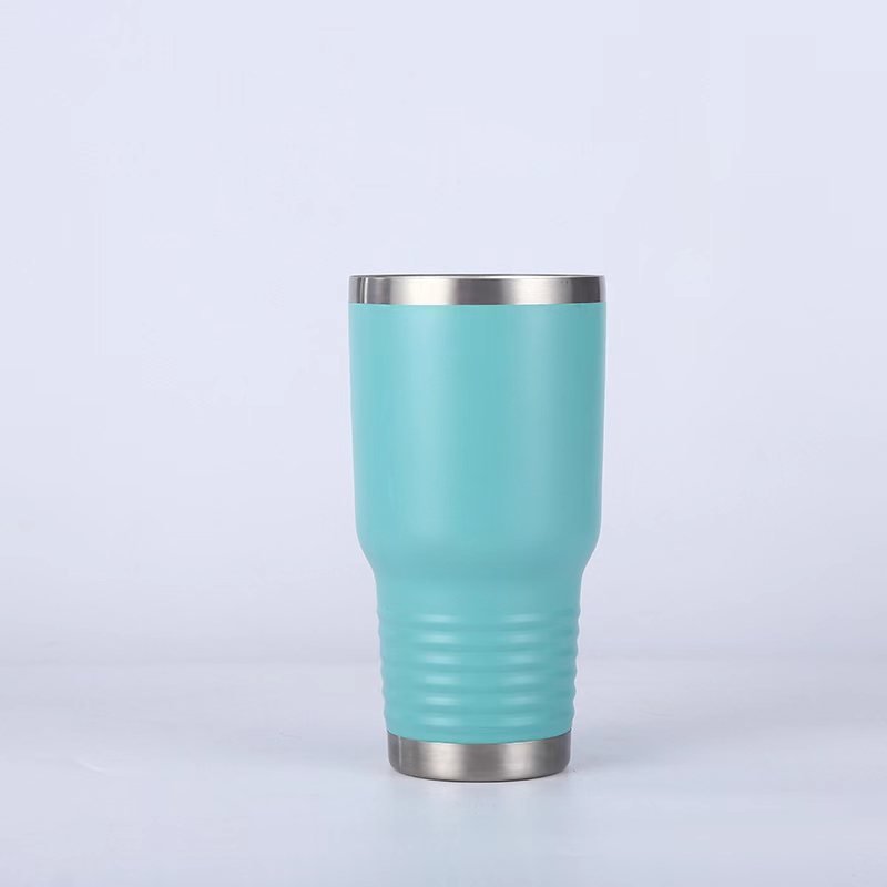 New 30oz stainless steel 304 vacuum insulation keep ice outdoor car water thread shaped ice bar cups