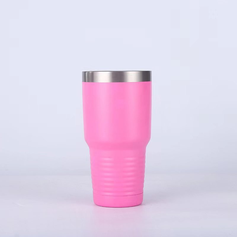 New 30oz stainless steel 304 vacuum insulation keep ice outdoor car water thread shaped ice bar cups