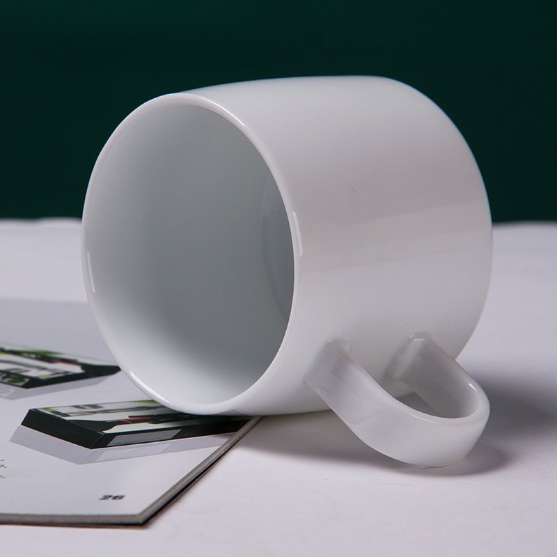 Gloway Popular Diy Gift Custom LOGO 13.5 oz Simple White Coffee Mugs Blank Ceramic Mug For logo Printing