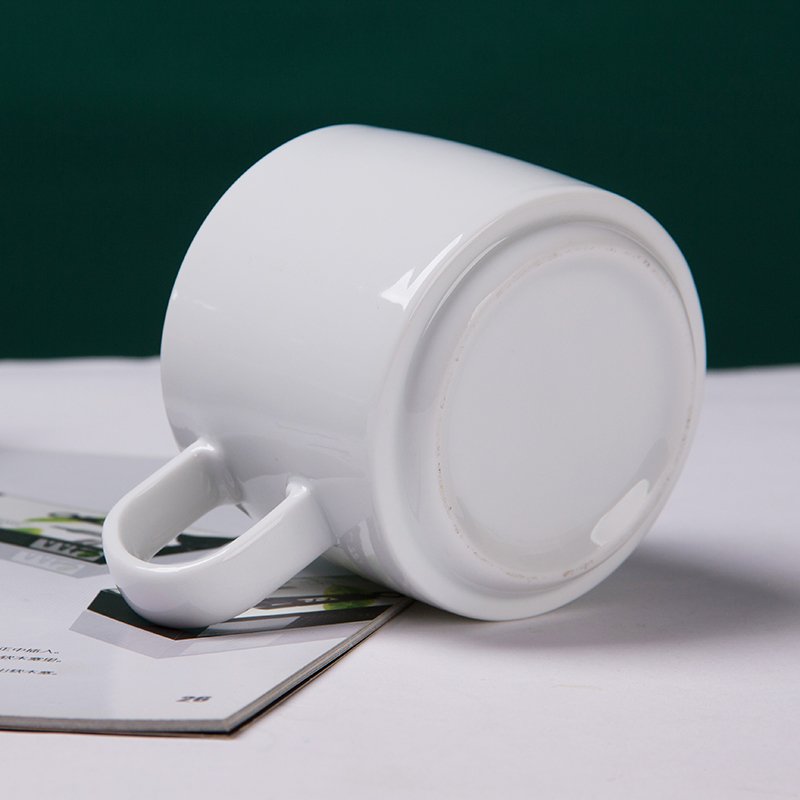 Gloway Popular Diy Gift Custom LOGO 13.5 oz Simple White Coffee Mugs Blank Ceramic Mug For logo Printing