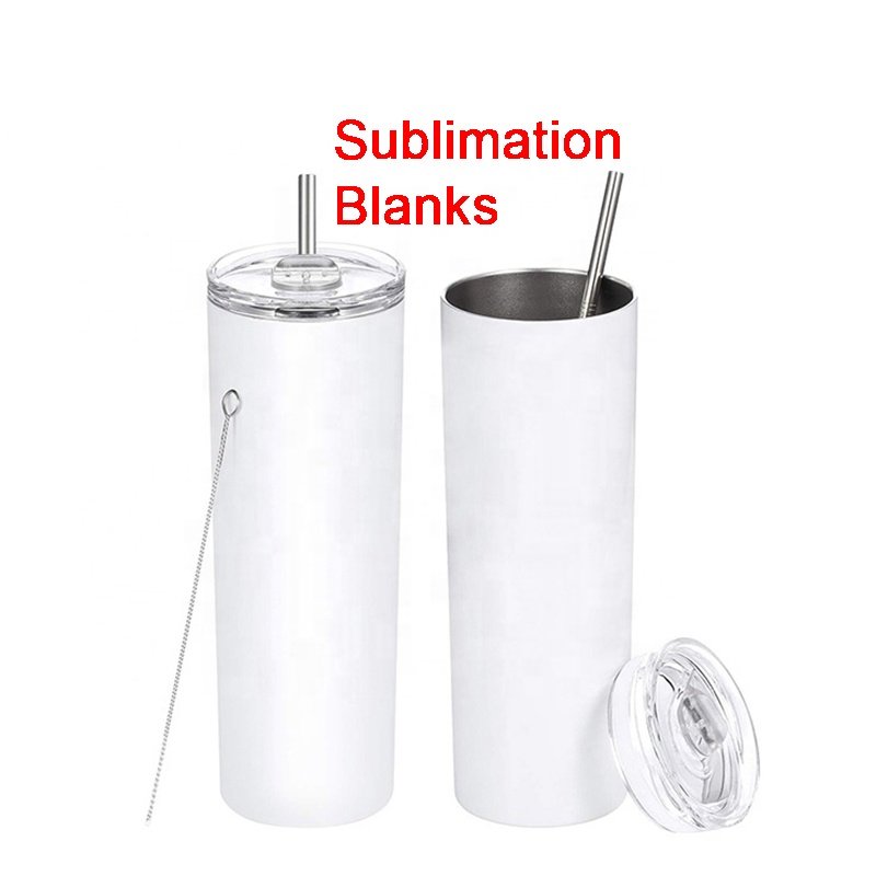 White Blank Sublimation Mug Stainless Steel Heat Transfer Personalize Dye Sublimation Travel Coffee Mug for Sublimation