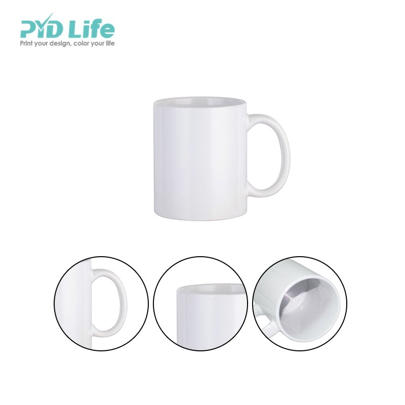 PYD Life Wholesale 20 GP Factory Price Taza Sublimation Mug Supplier 11oz White Coffee Cups Blanks