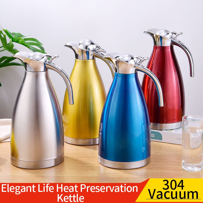 Hot sale stainless steel thermos coffee pot 201/304 ss vacuum tea kettle double wall flask for office hotel
