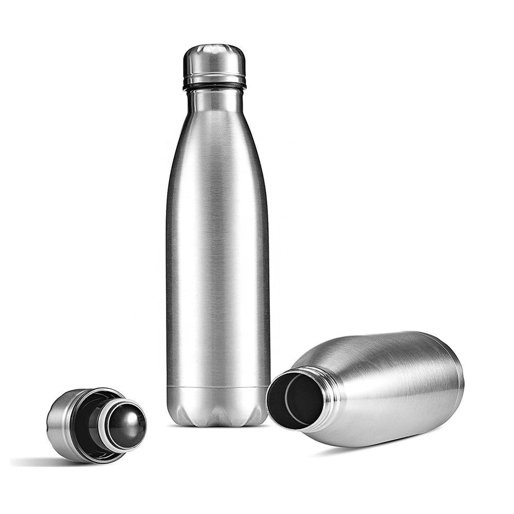 Stainless Steel Vacuum Insulated Water Bottle Leak-Proof Double Walled Cola Shape Bottle Keeps Drinks Cold and hot custom Stocke