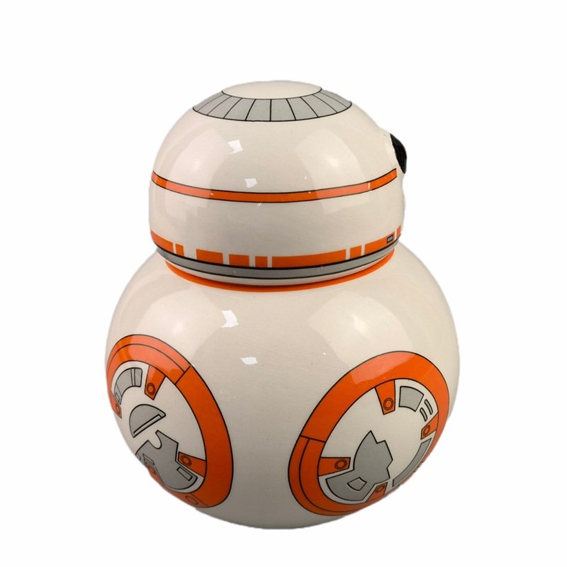 wholesale cartoon kid star 3D wars robot ceramic cup BB-8 droid mug ceramic coffee mug with lid