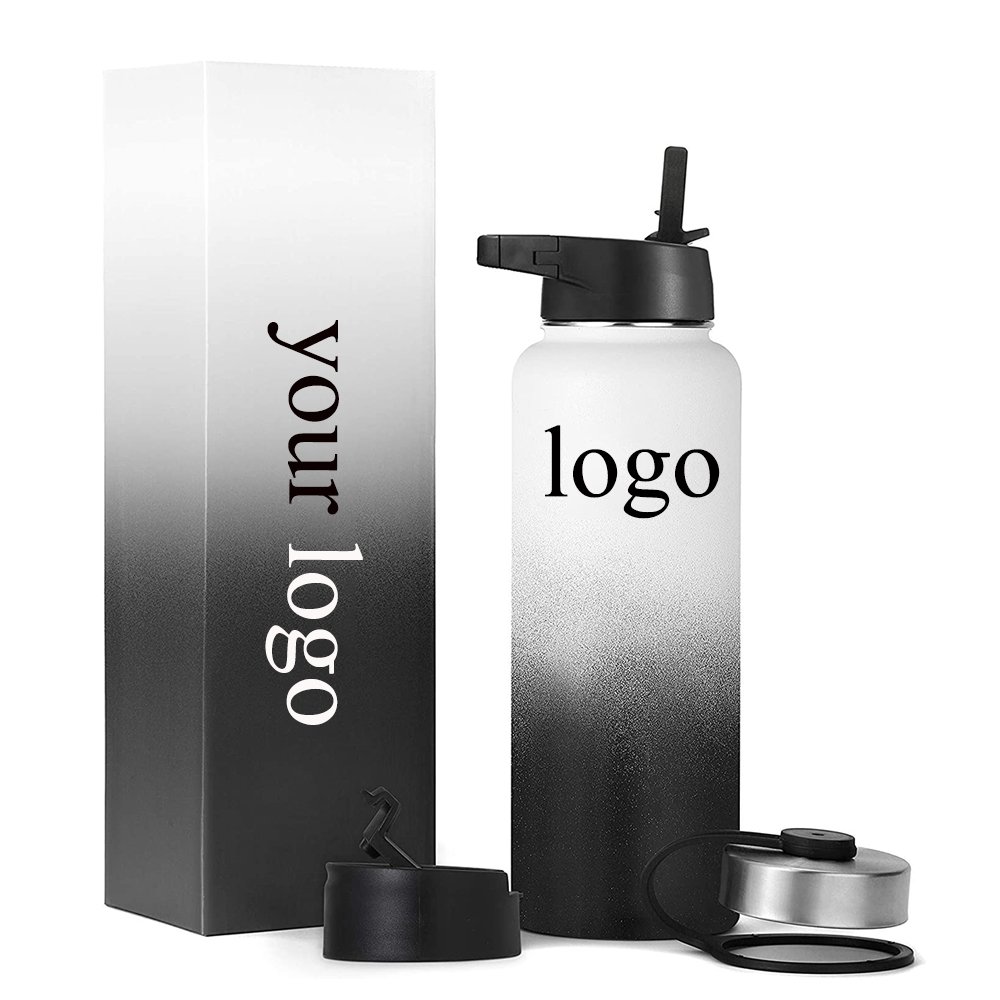 STARLII branded 1 liter Travel 800ml 25oz Stainless Steel Vacuum Flask Sipper Bottle Of Water With Straw Filter Custom Logo