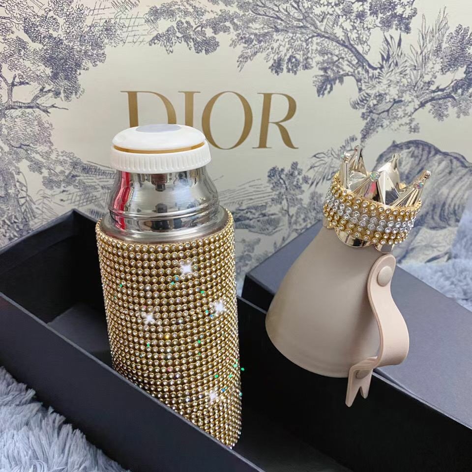 Diamond Crown Thermos Bottle Water Bottles Stainless Steel Vacuum Flask Mug Christmas Gift for Men Women