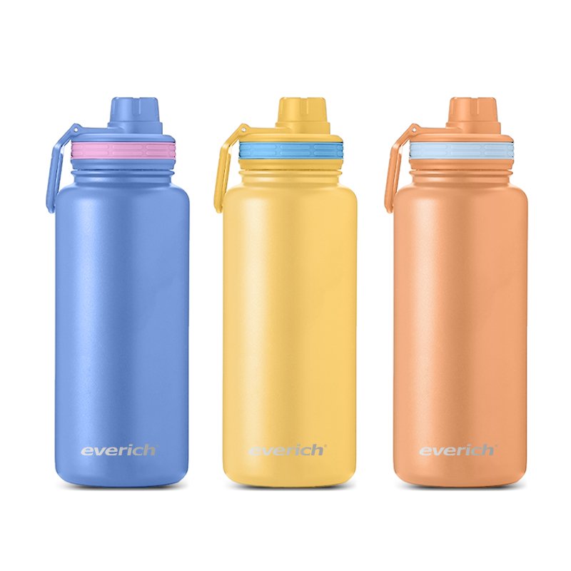 Ready to ship 18oz 32oz 48oz 64oz everich double wall vacuum flask insulated stainless steel water bottle with custom logo