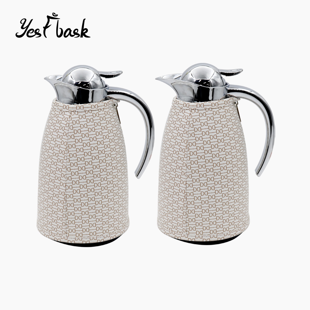 Custom Leather Hospitality Set Durable Quality Stainless Steel Vacuum Flask Glass Refill Thermal Pitcher For Coffee And Tea