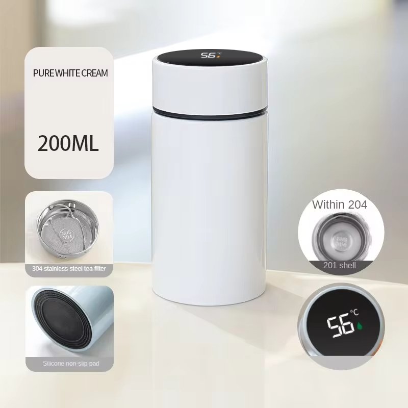 200ml smart Temperature Display Water Bottle Stainless Steel Vacuum Flasks Thermoses with Filter