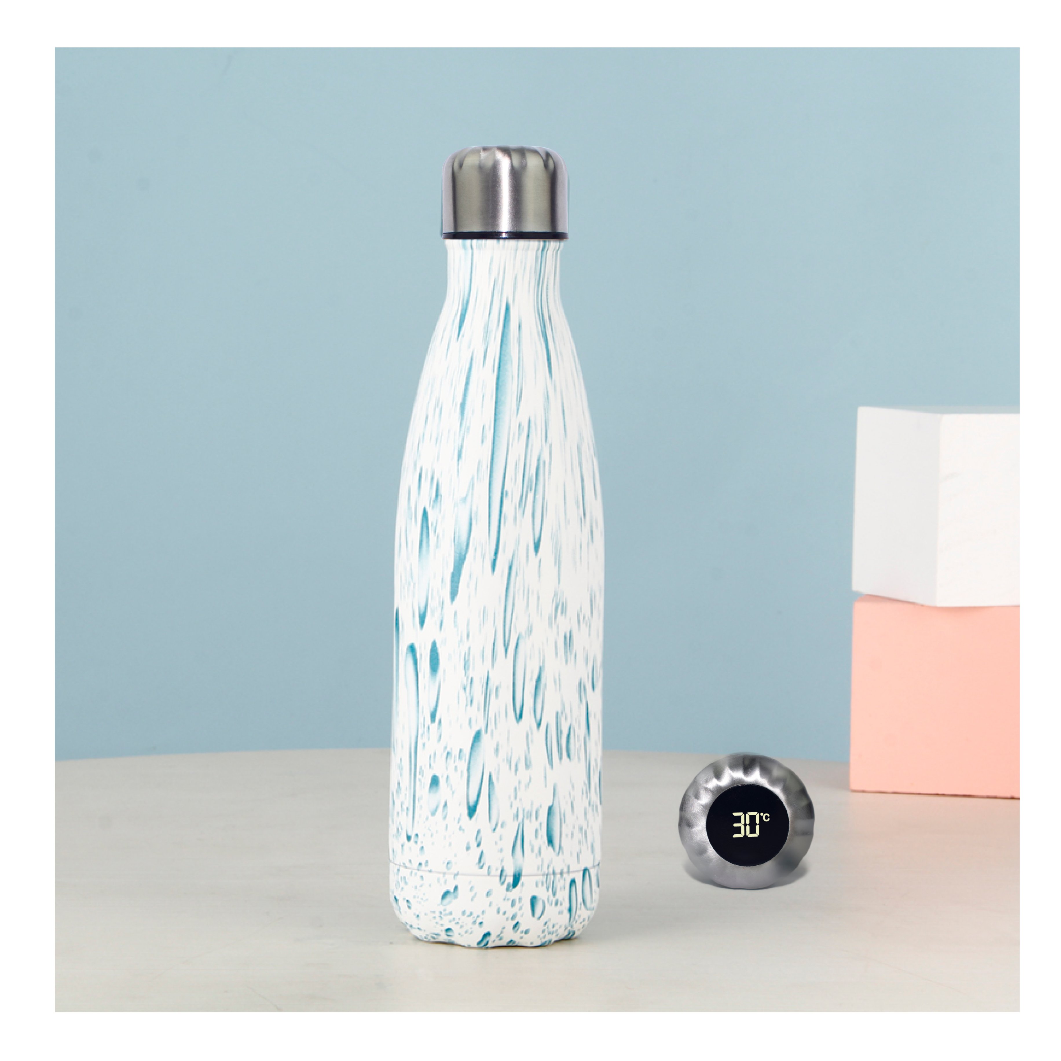 Wholesale Custom Smart Kids Water Bottle LED Temperature Display Double Walls Stainless Steel Vaccum Insulated Tumble