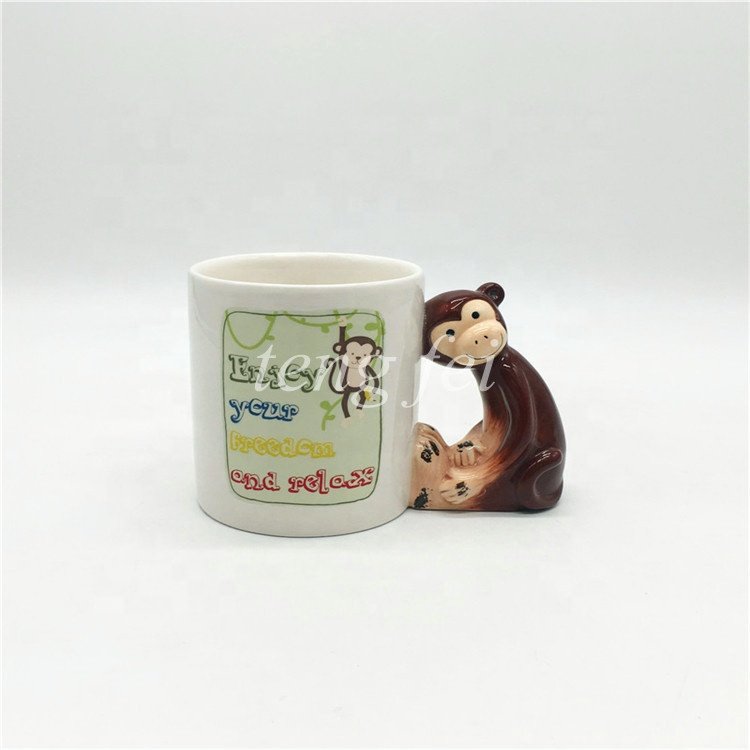 ceramic mugs Painted ceramic 3D mug animal coffee cup