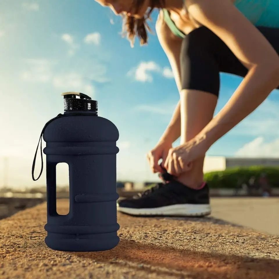 2.2 L Large Capacity Matt Custom Half-Gallon Water Jugs BPA Free Leak-Proof Metal Water Bottle Fitness Gym Camping Adults Hiking