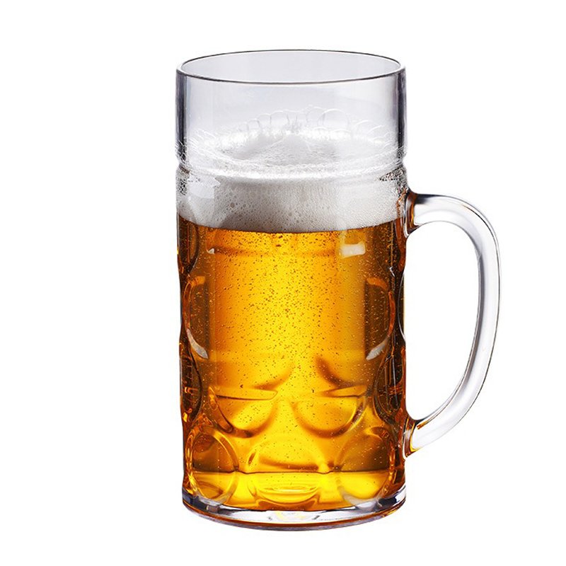 Hot Selling Transparent Beer Mug Tritan Plastic Drinking Glass Whiskey Glass Bar
