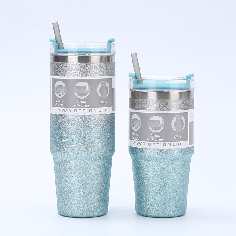 2024 Rainbow Shimmer Glitter Sublimation Travel Mug Eco-friendly Mixed Color 30oz 20oz Stainless Steel Tumbler for Drinking