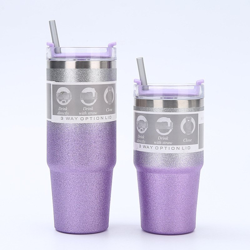 2024 Rainbow Shimmer Glitter Sublimation Travel Mug Eco-friendly Mixed Color 30oz 20oz Stainless Steel Tumbler for Drinking
