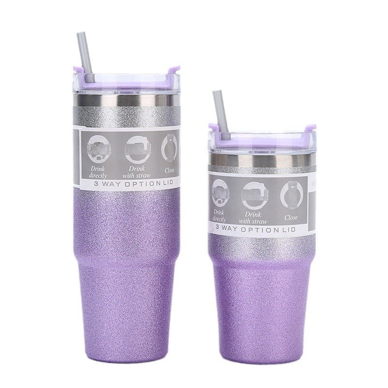 2024 Rainbow Shimmer Glitter Sublimation Travel Mug Eco-friendly Mixed Color 30oz 20oz Stainless Steel Tumbler for Drinking
