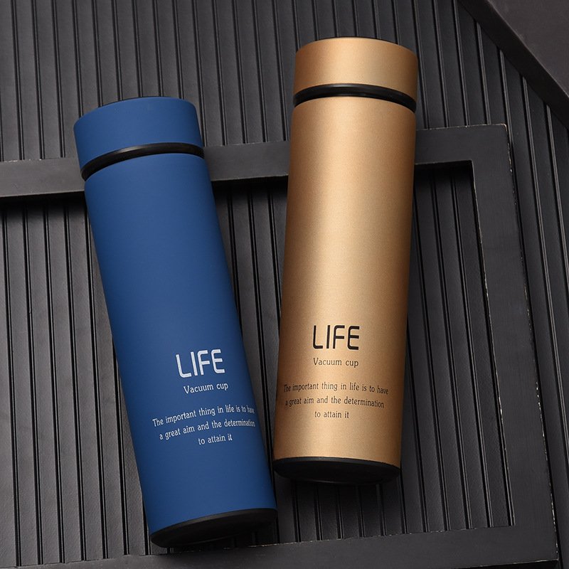 Hot Sell 304 Stainless Steel Office Business Tea Coffee Vacuum Flask 500ML Thermal Bottles LIFE Designed Tumblers (VC051V)