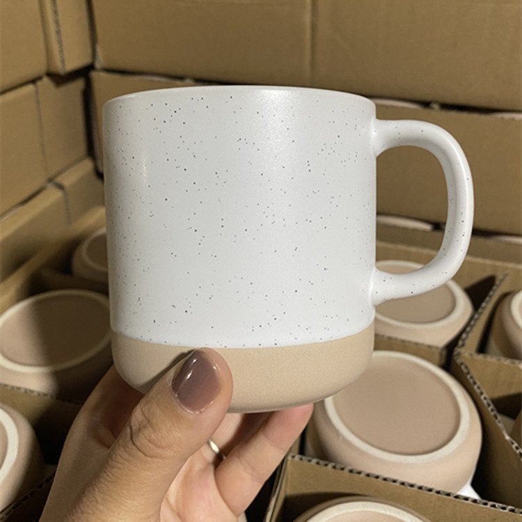 Best-selling Two-color Mosaic Ceramic Mug, Personalized Starry Mug, Holiday Promotion Gift Printed Logo Ceramic Model Mugs 460ML