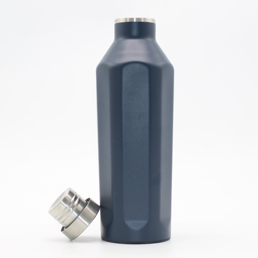 New polygon vacuum Water bottle stainless steel vacuum sport flask 600ml custom logo polygonal insulated drinking bottle